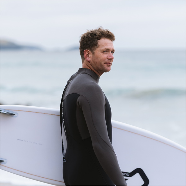 2026 Gul Mens Yulex Flexor 5/4mm Back Zip Wetsuit FX1218-BKGY - Black / Grey